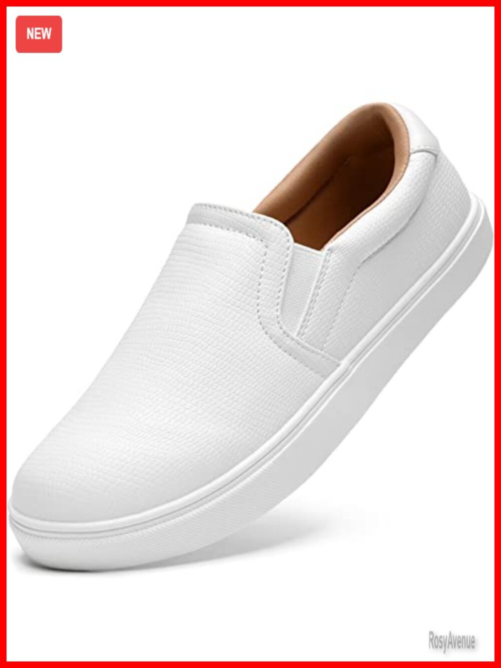 Women's Slip On Loafers Vegan Faux Leather Memory Foam Comfort Walking Shoes